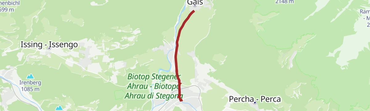 Route map: Walk with strollers: Bruneck - St. Georgen - Gais